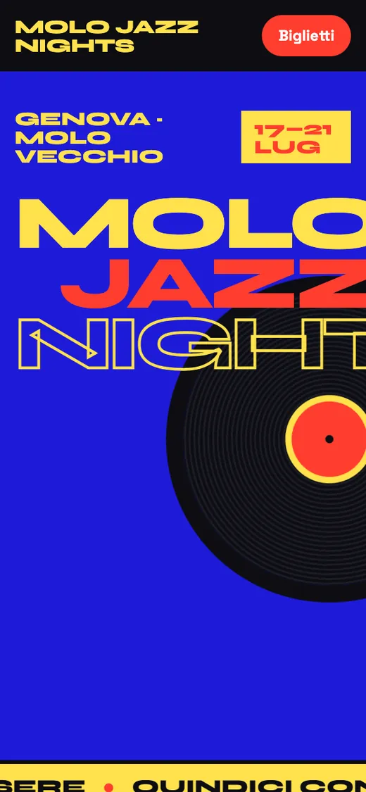 Anteprima smartphone del concept Molo Jazz Nights